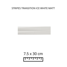 Load image into Gallery viewer, STRIPES TRANSITION ICE WHITE MATT 7.5X30