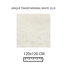 Load image into Gallery viewer, UNIQUE TRAVERTINE MINIMAL WHITE 120X120