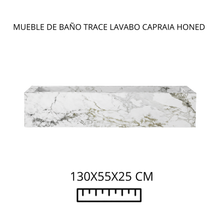 Load image into Gallery viewer, MUEBLE DE BAÑO TRACE LAVABO 130X55X25 CAPRAIA HONED
