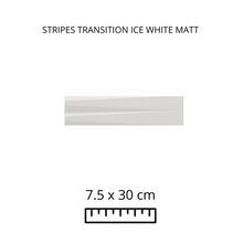 Load image into Gallery viewer, STRIPES TRANSITION ICE WHITE MATT 7.5X30
