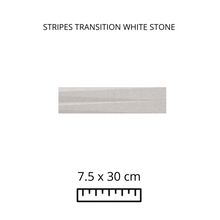 Load image into Gallery viewer, STRIPES TRANSITION WHITE STONE 7.5X30
