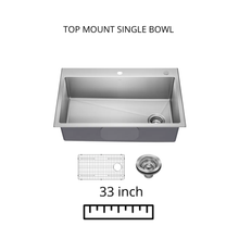 Load image into Gallery viewer, KHT640-33 - Fairlane 33" Top Mount Single Bowl
