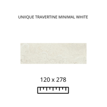 Load image into Gallery viewer, UNIQUE TRAVERTINE MINIMAL WHITE 120X278
