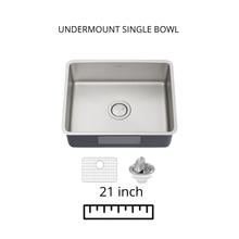 Load image into Gallery viewer, KA1US21B - Dex 21" Undermount Single Bowl
